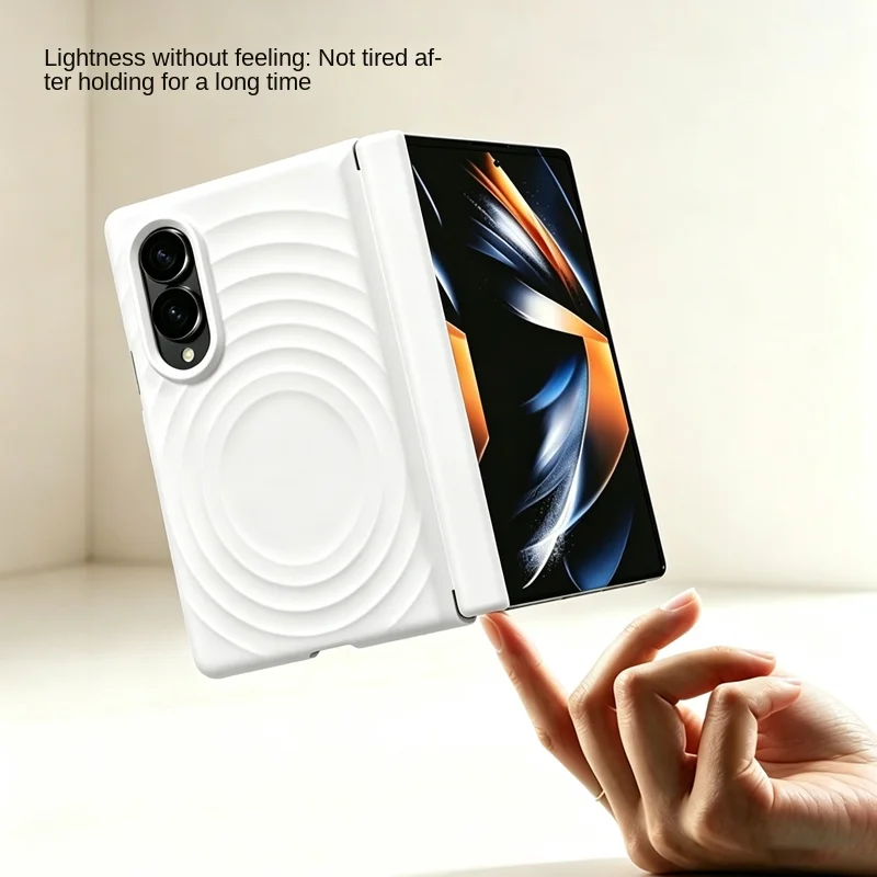 Wave Texture Silicone Phone Case with Built-In Magnetic Attraction