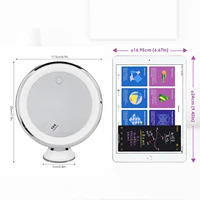 LED Makeup Magnifying Mirror 3 Light Colors Illuminated with 10x Magnification and Suction Cup 360° Rotation Brightness Dimmable - Image 5