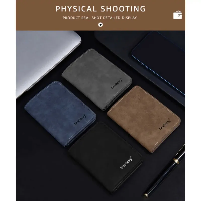 محفظة جلد طبيعي رجالي