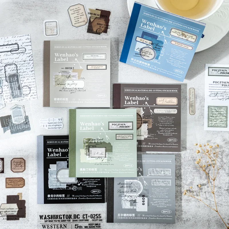 Jianqi-装飾的なスクラップブッキング素材、ダイカットステッカー、本