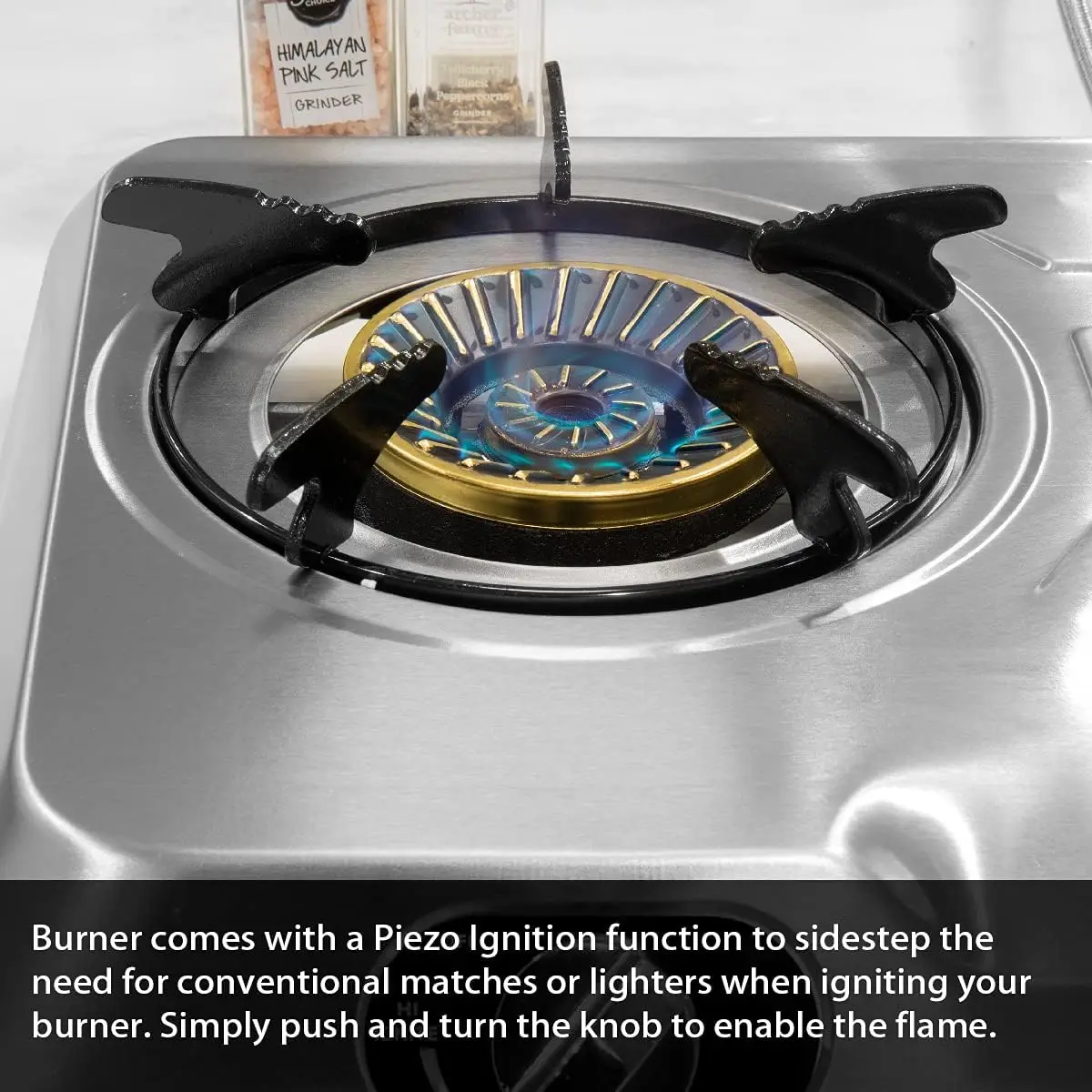 Double Burner Stove Auto Ignition Cooktop Outdoor Propane LPG Tank Camp 2 Burner Stove Burner Portable Stove Burner, Stainless S 6
