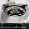 Double Burner Stove Auto Ignition Cooktop Outdoor Propane LPG Tank Camp 2 Burner Stove Burner Portable Stove Burner, Stainless S 6