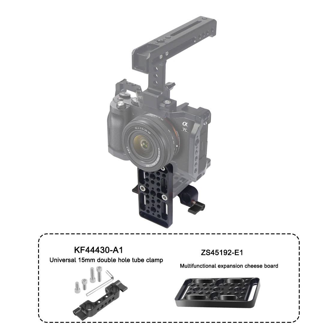 Multi-Zweck Schalt Platte Käse Brett Leicht Platte 1/4 3/8 ARRI Kalten Schuh für Railblock Schwalbenschwanz Stangen DSLR Kamera käfig Rig – Detail 26