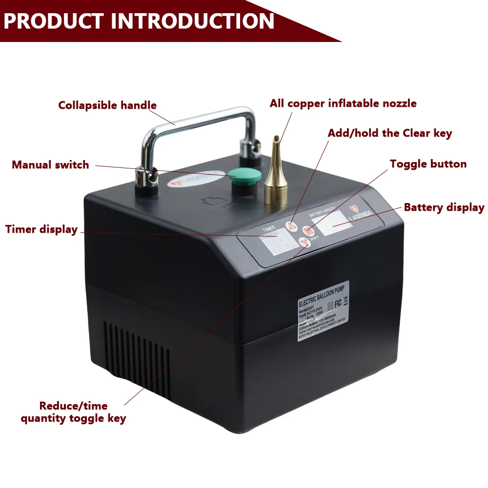B322 Lagenda 3S 5S Timer and Counter APP Controling Electric Air Balloon Inflato