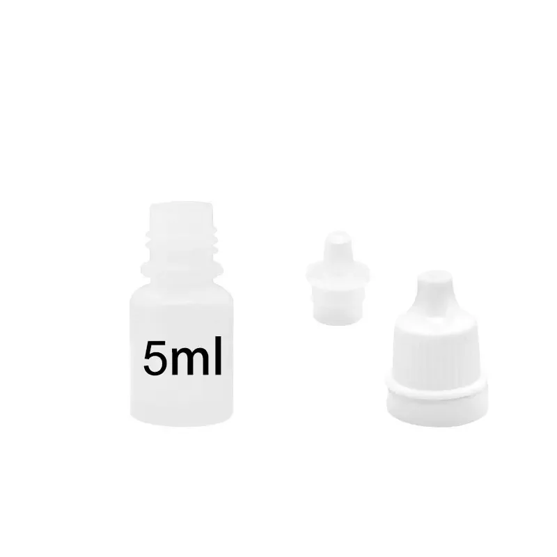 Refillable Bottle 50PCS 5ml/10ml/15ml/20ML/30ML/50ML/100ML Empty Plastic Squeezable Dropper Bottles Eye Liquid Dropper