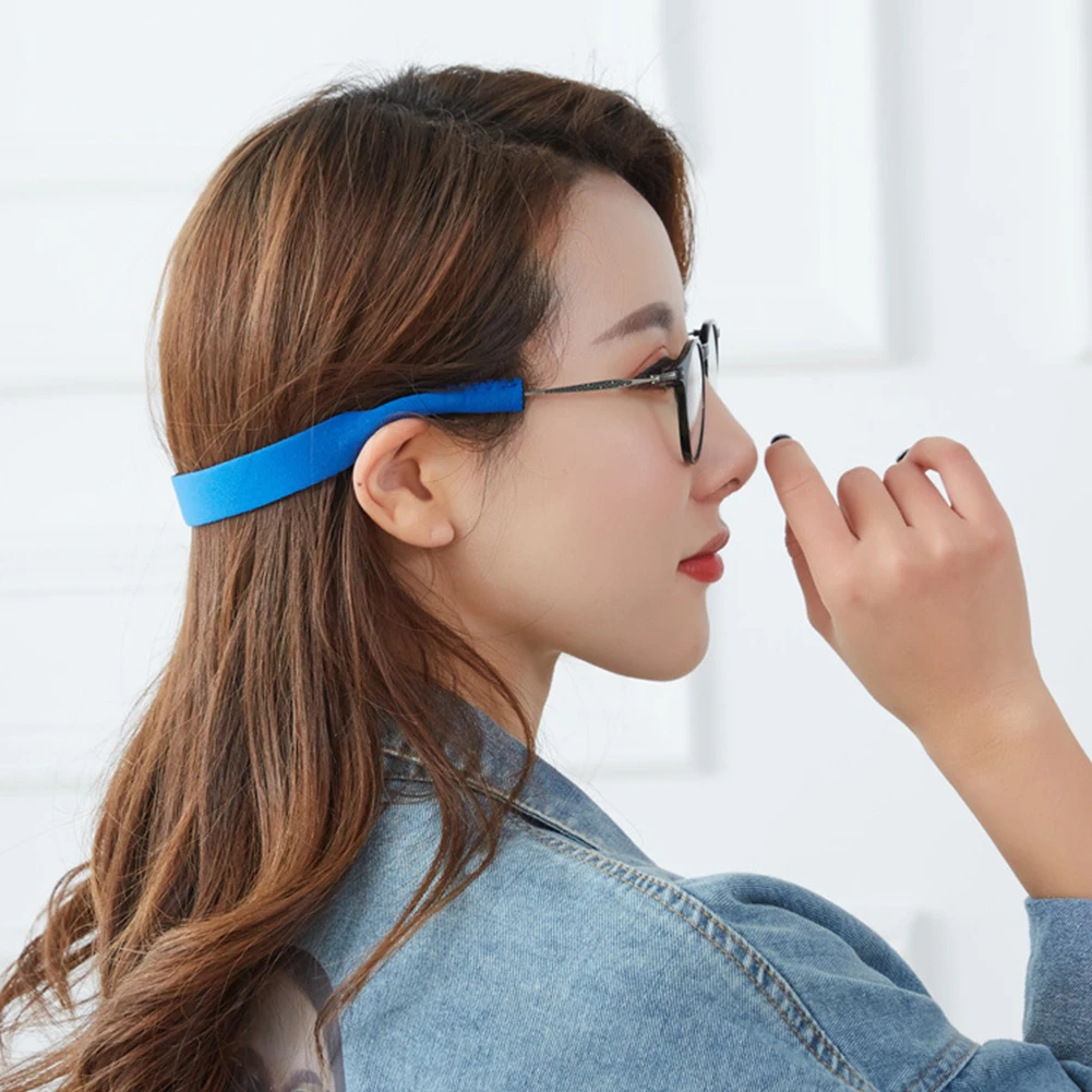 Correas de cordón para gafas de sol de neopreno, cadena para gafas, soporte de banda deportiva, elásticos antideslizantes, 42x2,1 cm| | - AliExpress