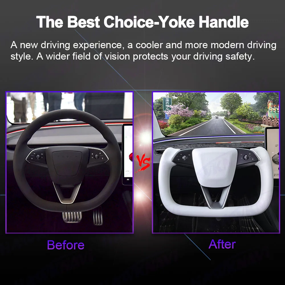 ソフトレザーステアリングホイール,熱,改造レースアクセサリー,モデル3