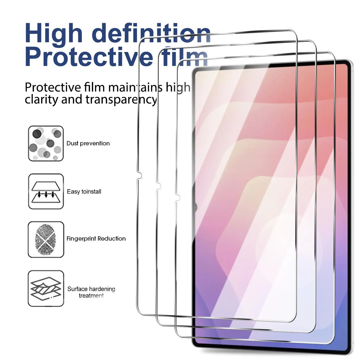 Premium 9H Tempered Glass Screen Protector - Full Cover HD Clear Protective Film