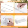Fridge Drink Organizer Dispenser Canned Beverage Push Rack Self-Sliding Push Soda Can Dispenser Adjustable Width 3 Rows Kitchen 5