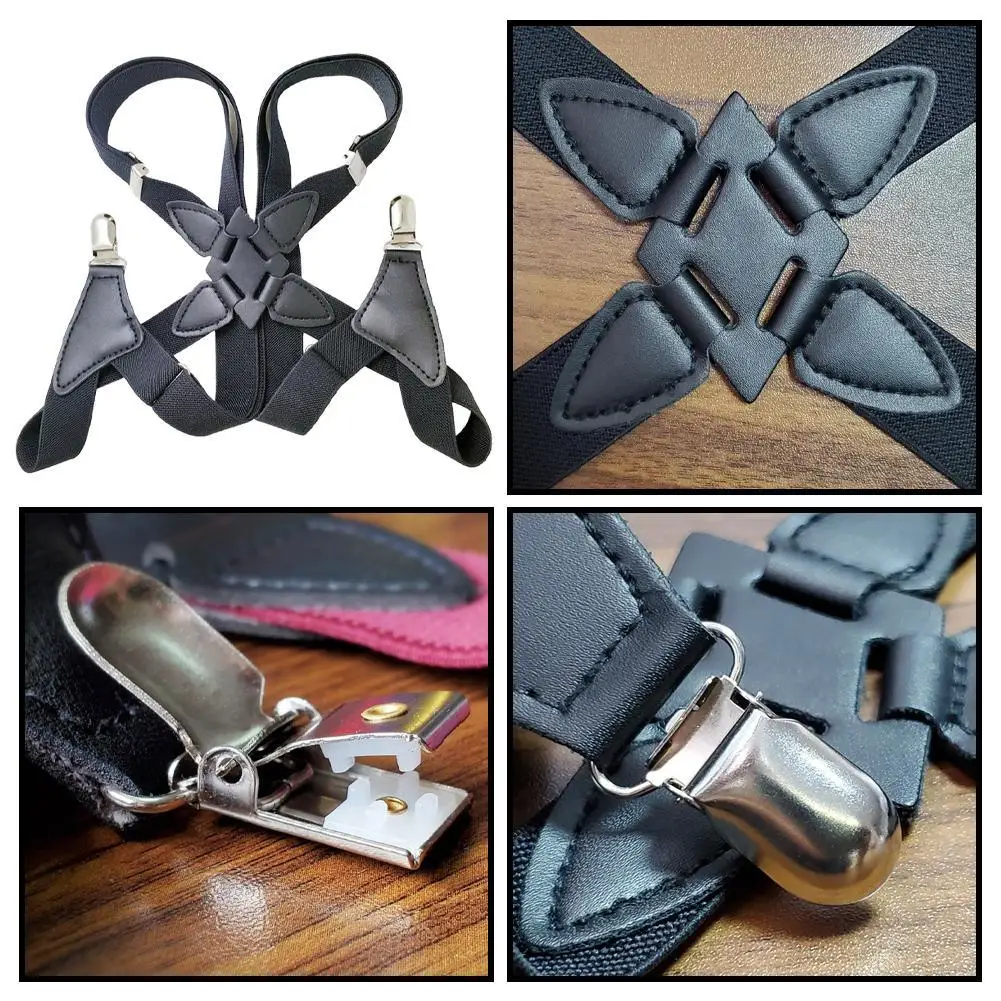 Tirantes ajustables para hombre, tirantes Unisex en forma de X, tirantes con Clip para cinturón, accesorios de ropa de moda