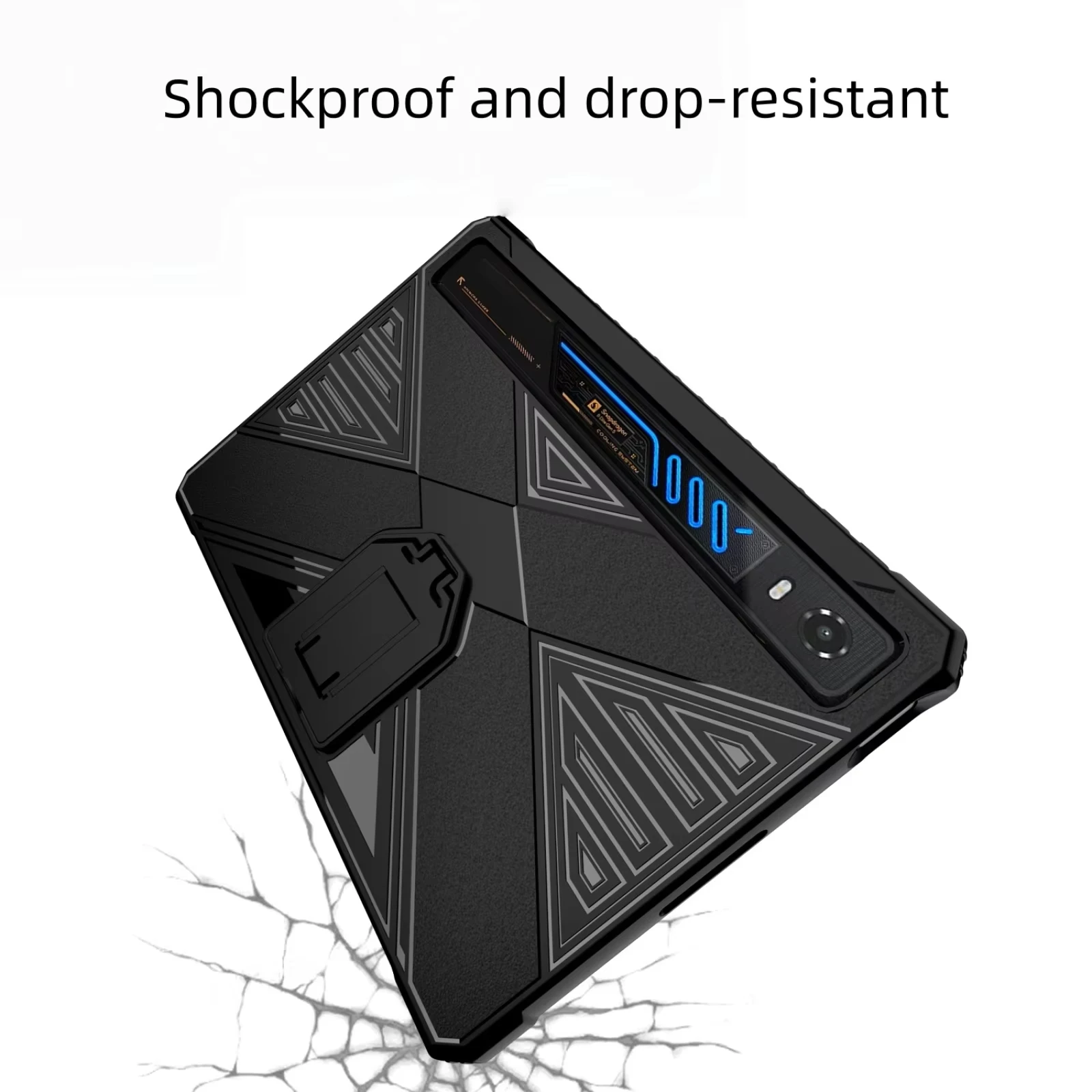 Enhanced Protective Soft Case with Bracket for Gaming Tablets - Shockproof Full Coverage TPU PC Case