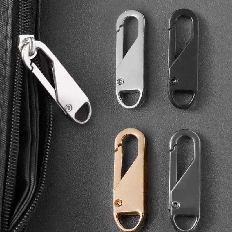 Universal Metal Zipper Pull Replacement Instant Repair Kit Detachable Luggage Purses Clothing Zipper Slider Puller Tools 2/5Pcs
