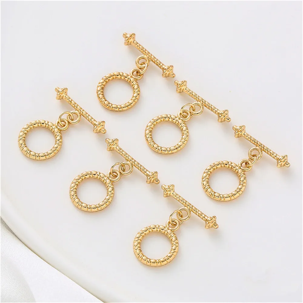 

14K gold clad twist thread OT buckle diy jewelry accessories chain closing connection buckle tail buckle handmade jewelry