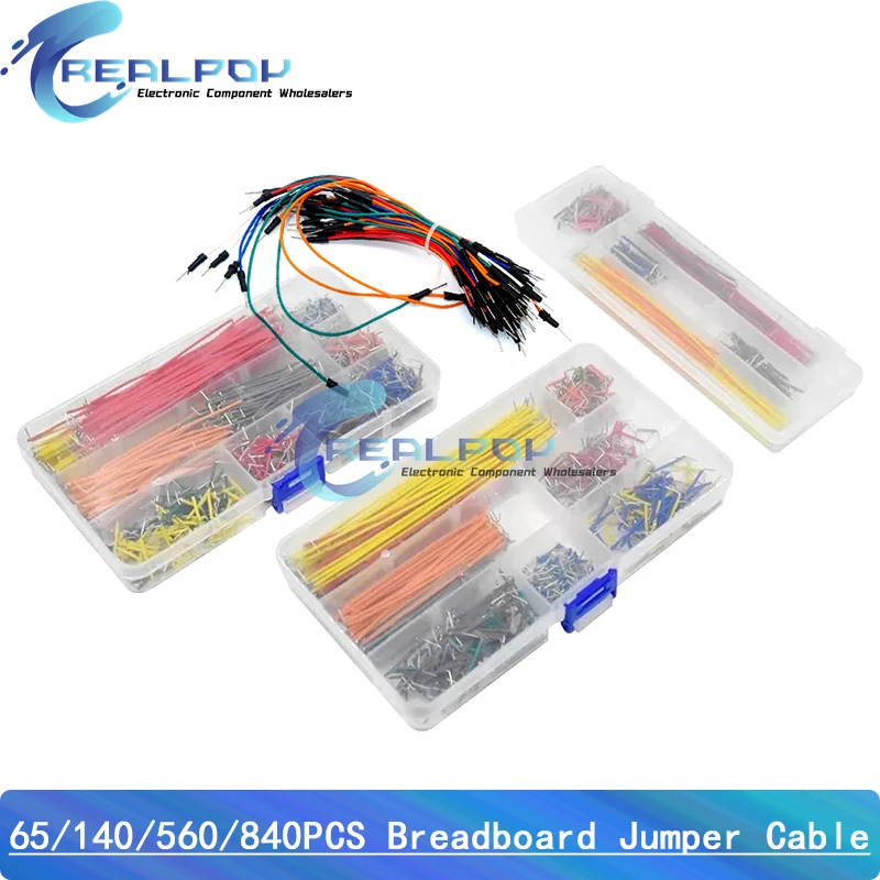 65/140/560/840 Teile/schachtel Lötfreie Breadboard Jumper Drähte U Form Breadboard Jumper Kabel Draht Kit für DIY Arduino Breadboard