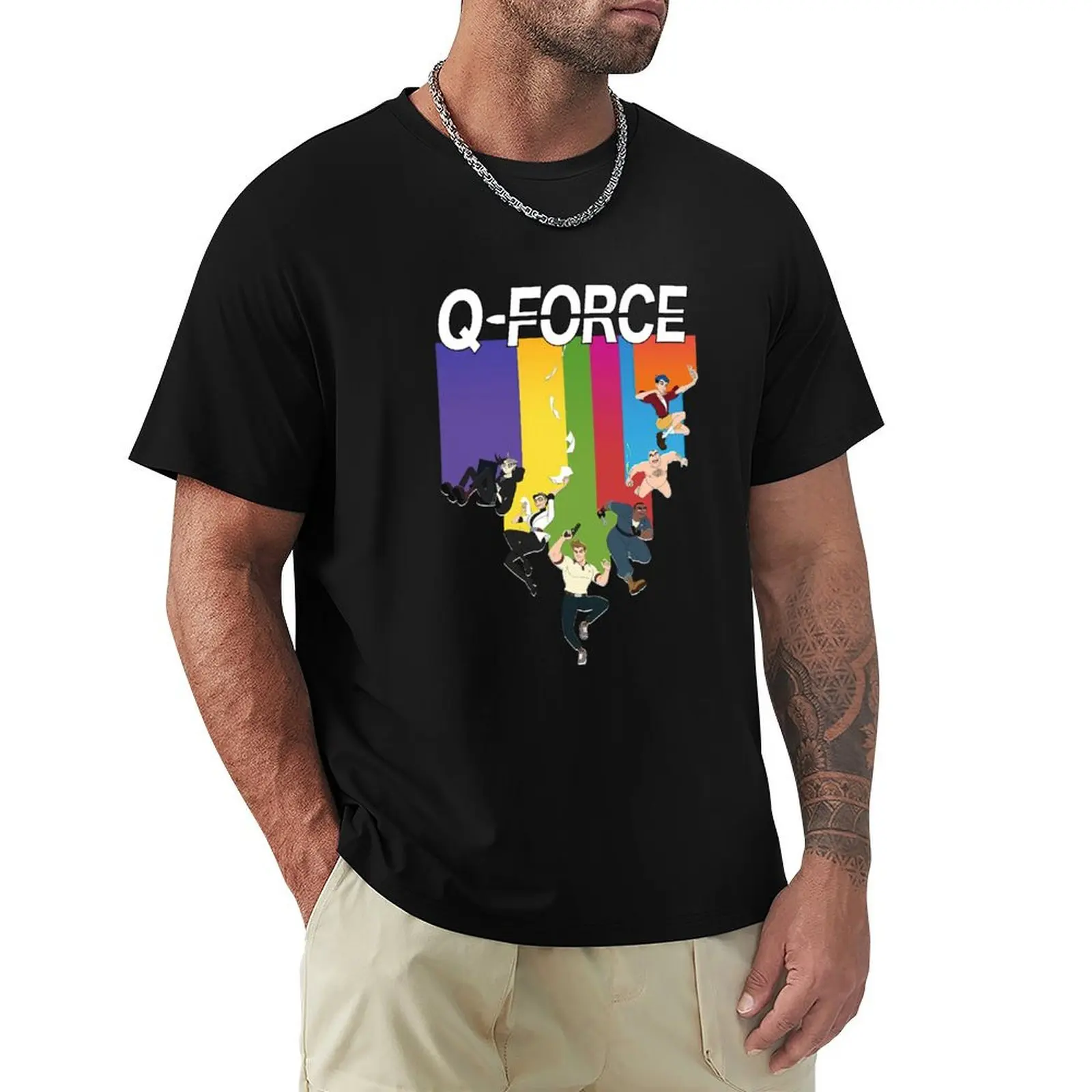 

Мужская футболка с графическим принтом серии Q-Force