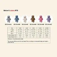 Barboteuse pour nouveau-né de 0 à 18 mois, vêtements chauds d'hiver en flanelle épaisse, pyjama pour bébé garçon et fille, combinaisons à capuche en forme de cœur 6