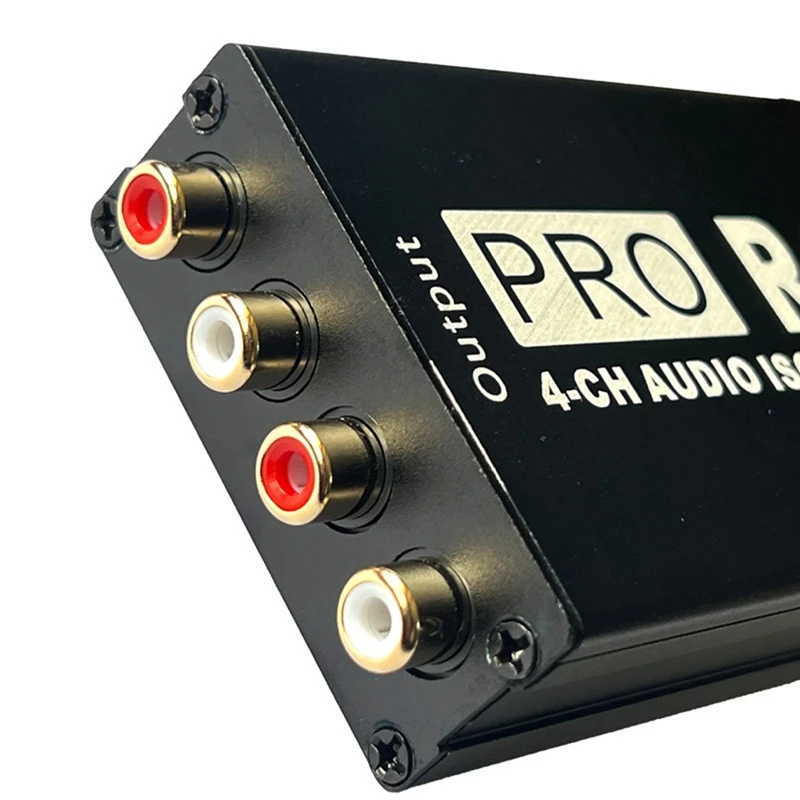 RCA Audio Isolator 4CH Audio Noise Reducer Current Silencer Ground Loop Isolator For Car Modification, Easy To Use