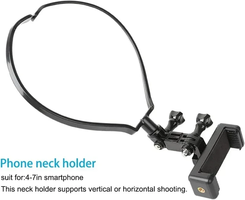 Hands Free Wearable Neck Phone Stand Universal Hanging Tripod for IPhone 15 Pro Max Samsung GoPro Go Pro Selfie Stick Monopod