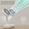 New Double Head Desktop Fan 4-Gears Wind Fast Cooling Digital Display 8000mAh Household Adjustable Direction Shaking Head Fan 4