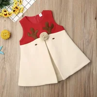 Kleid Rot Weiß mit Rentier – Bild 4