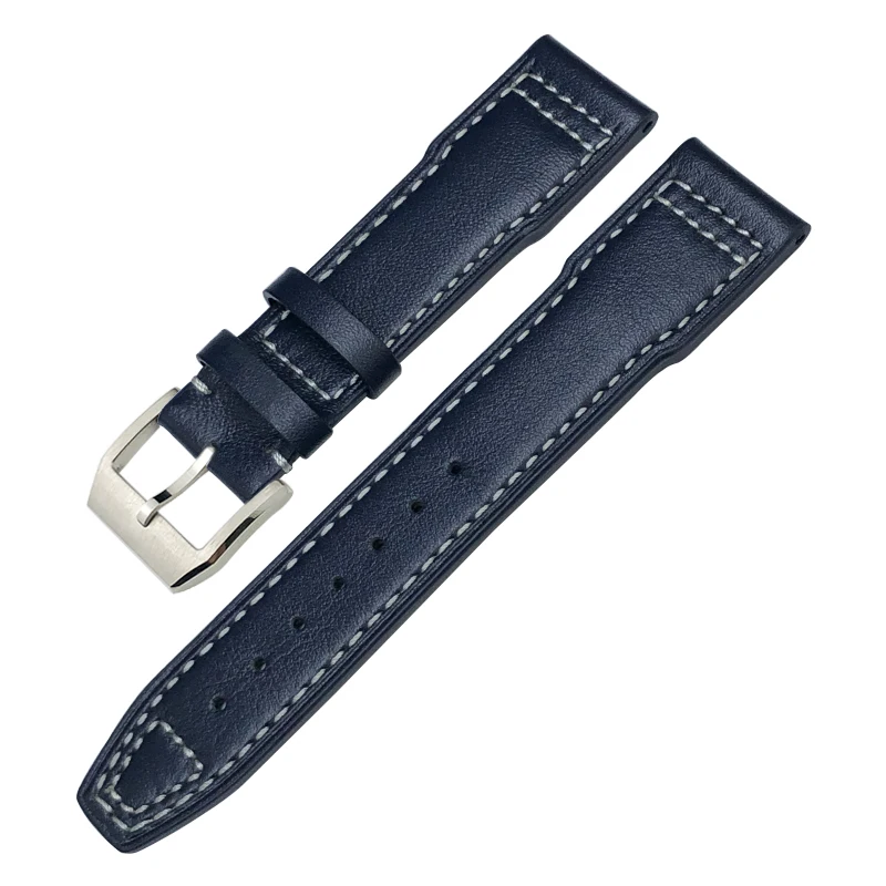 Genuine Leather Watch Strap 20mm 21mm 19mm 22mm Cowhide Watchbands For IWC Mark Big Pilot Spitfire PORTOFINO Watch Accessories