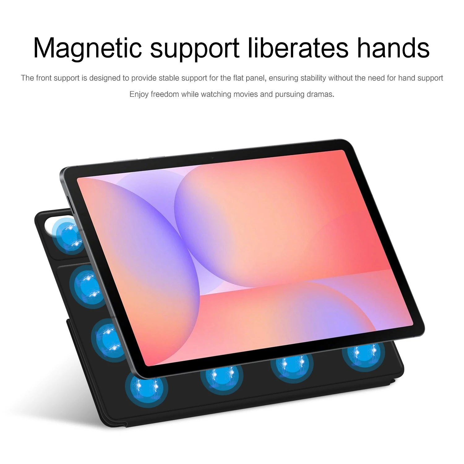 Enhanced Magnetic Tablet Case with Smart Cover - Fits Various Sizes