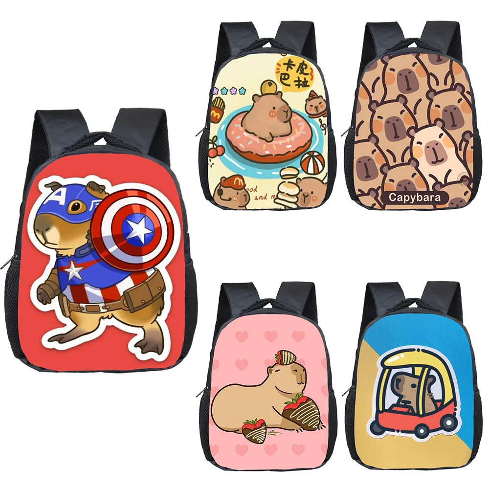 

Школьный ранец capybaba, рюкзак для детского сада, сумка для книг с милыми животными, Сумка через плечо для детей, студентов, мальчиков и девочек, подарок на день рождения с мультипликационным рисунком