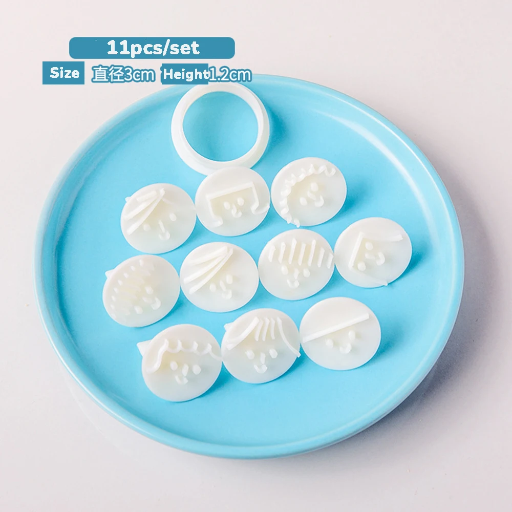 Baking Mold Cookie Mould Cookie Printing Mold 11pcs/set Cute Smiling Face Expression Cookie Mold DIY Baking Tools