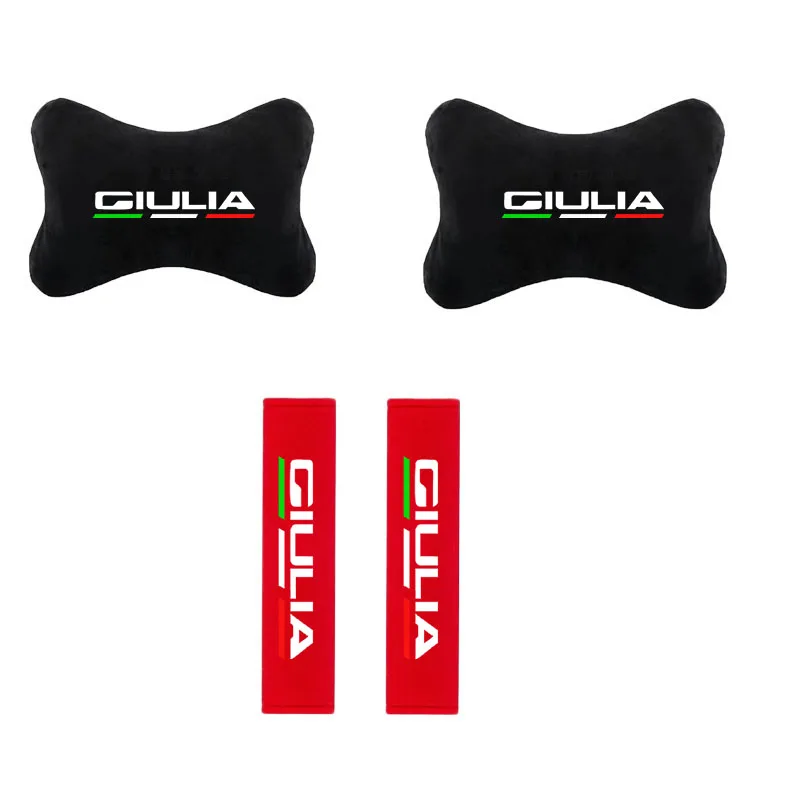 GIULIA 자동차 액세서리용 자동차 머리 받침대 목 베개 안전벨트 어깨 보호대
