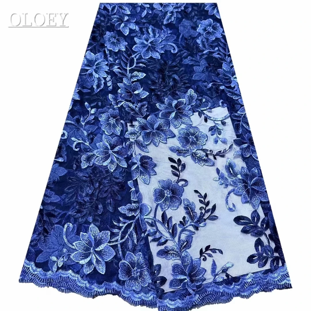 

Latest High Quality Elegant Classic Embroidered Lace African French Mesh Lace Fabric For Wedding Dress