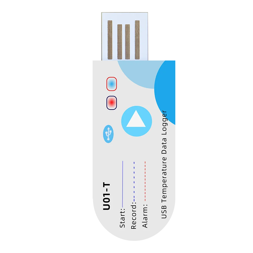 מקליט נתוני טמפרטורה USB עם חיישן חיצוני, נפח נתונים 14400, מקליט טמפרטורה דיגיטלי בדיוק גבוה