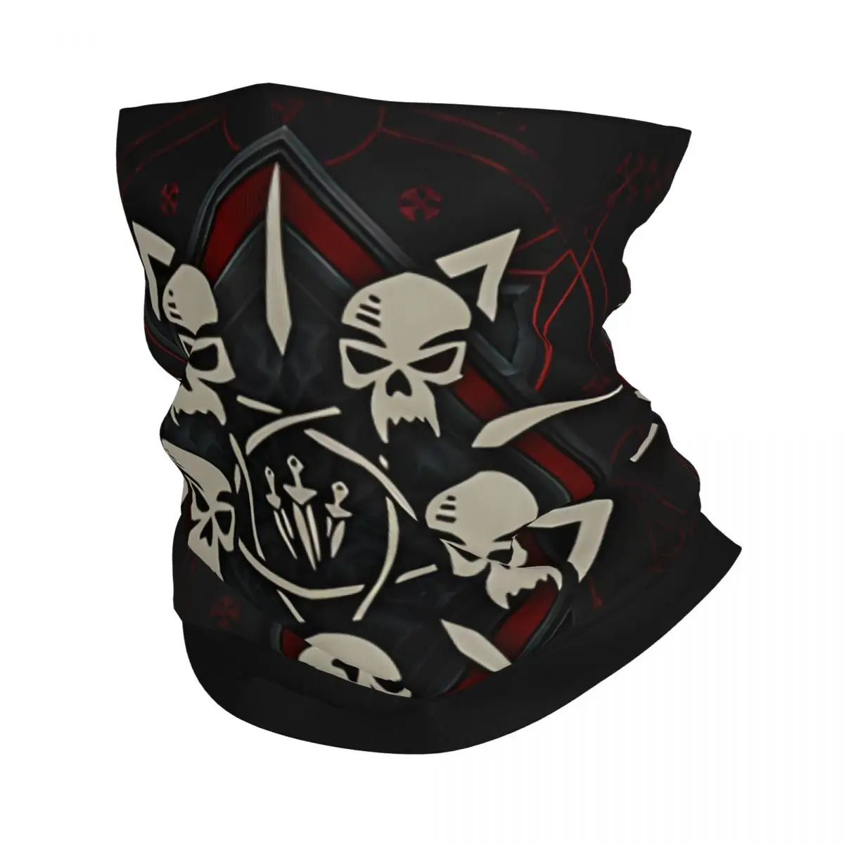 

Action Role Playing Game Bandana Neck Cover Motorcycle Club Diablo IV Role Playing Game Face Scarf Multifunctional Headwear
