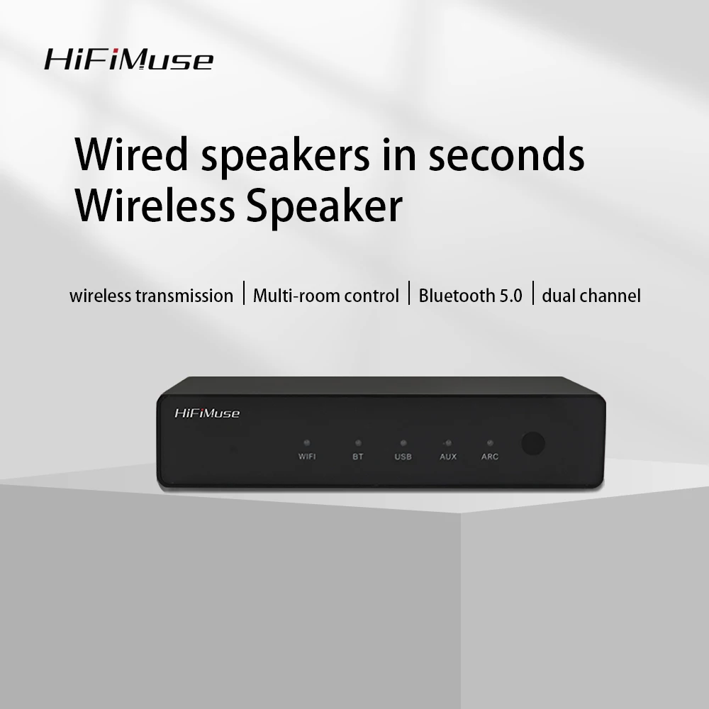 Bluetooth Audio Receiver HiFiMuse R20 Wireless WiFi Bluetooth for Home AirPlay DLNA Spotify Tidal Streaming Player