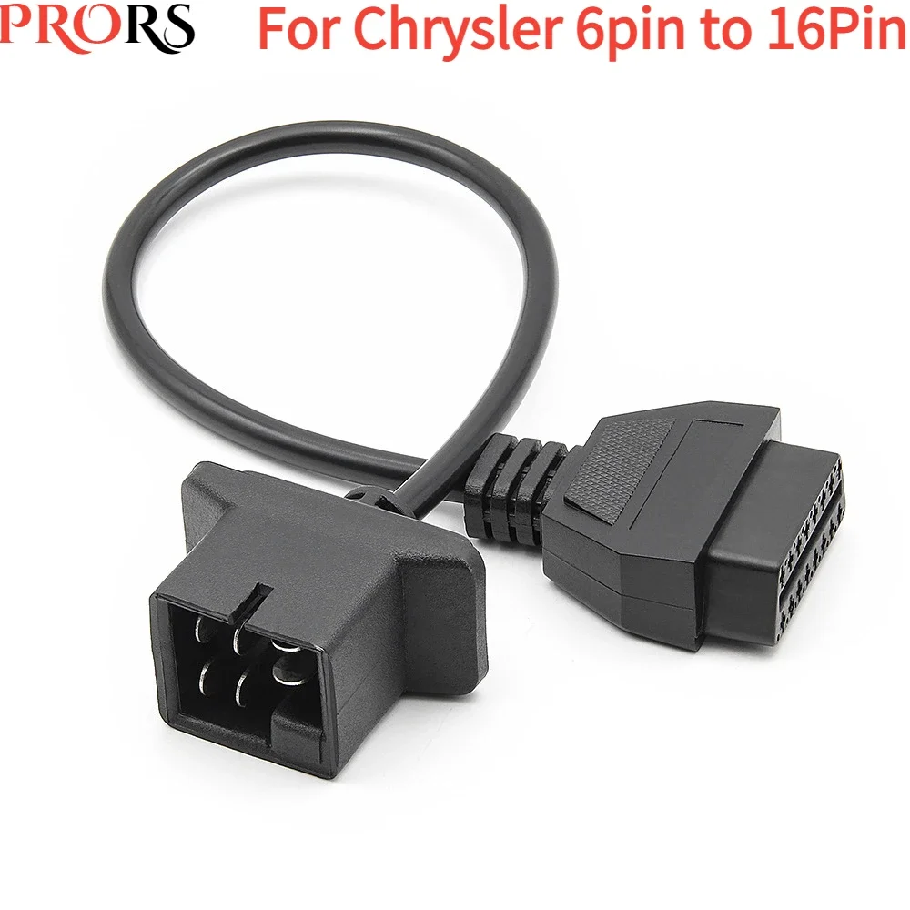 

Latest for Chrysler Jeep Dodge 6 Pin OBD Connector 6pin OBD2 16Pin Cable Car Code Reader Diagnostic Tool Adapter Connector Wire