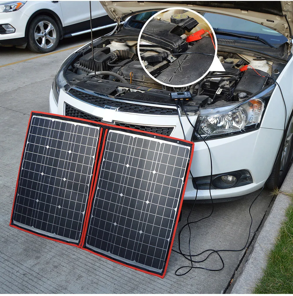 100W Foldable Flexible Solar Panel Kit