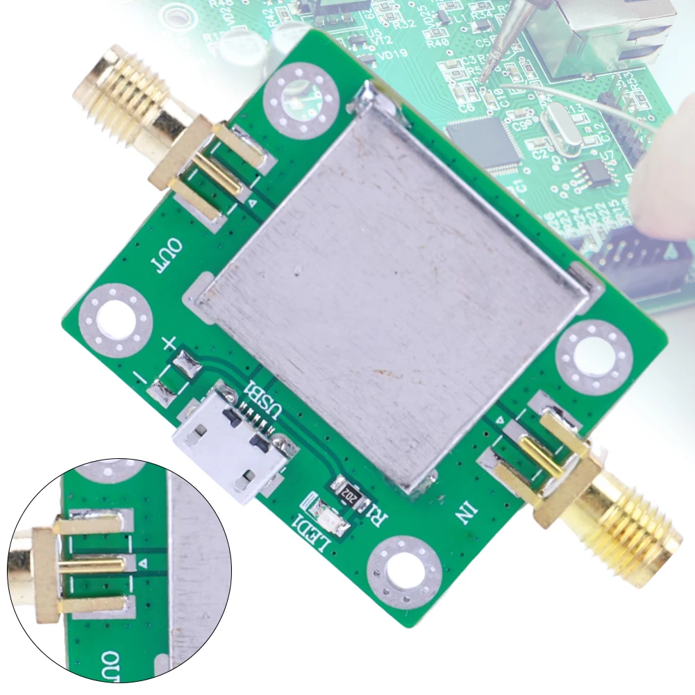 USB 전원 공급 포트 포함 저소음 증폭기, SMA 케이블 게인, 20DB LNA, 50M-6GHz