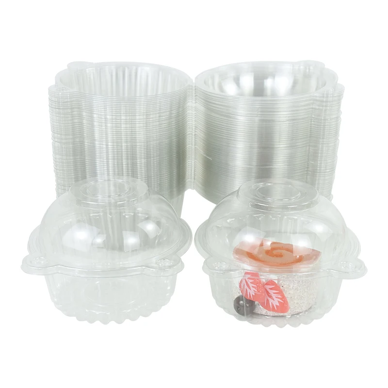10/50 Stück durchsichtige Einweg-Gebäckboxen mit niedlichen Bären-Ohrdeckeln, Kekse, Kuchen, Verpackung, Kunststoffbox, Hochzeit, Geburtstag, Partyzubehör – Detail 9