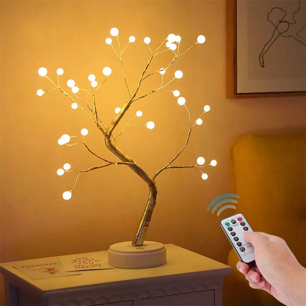 LED Bonsai Tree Light Touch Switch DIY Artificial Light Battery Operated  LED Night Light 2 Gear for Bedroom Children Home Decor - AliExpress