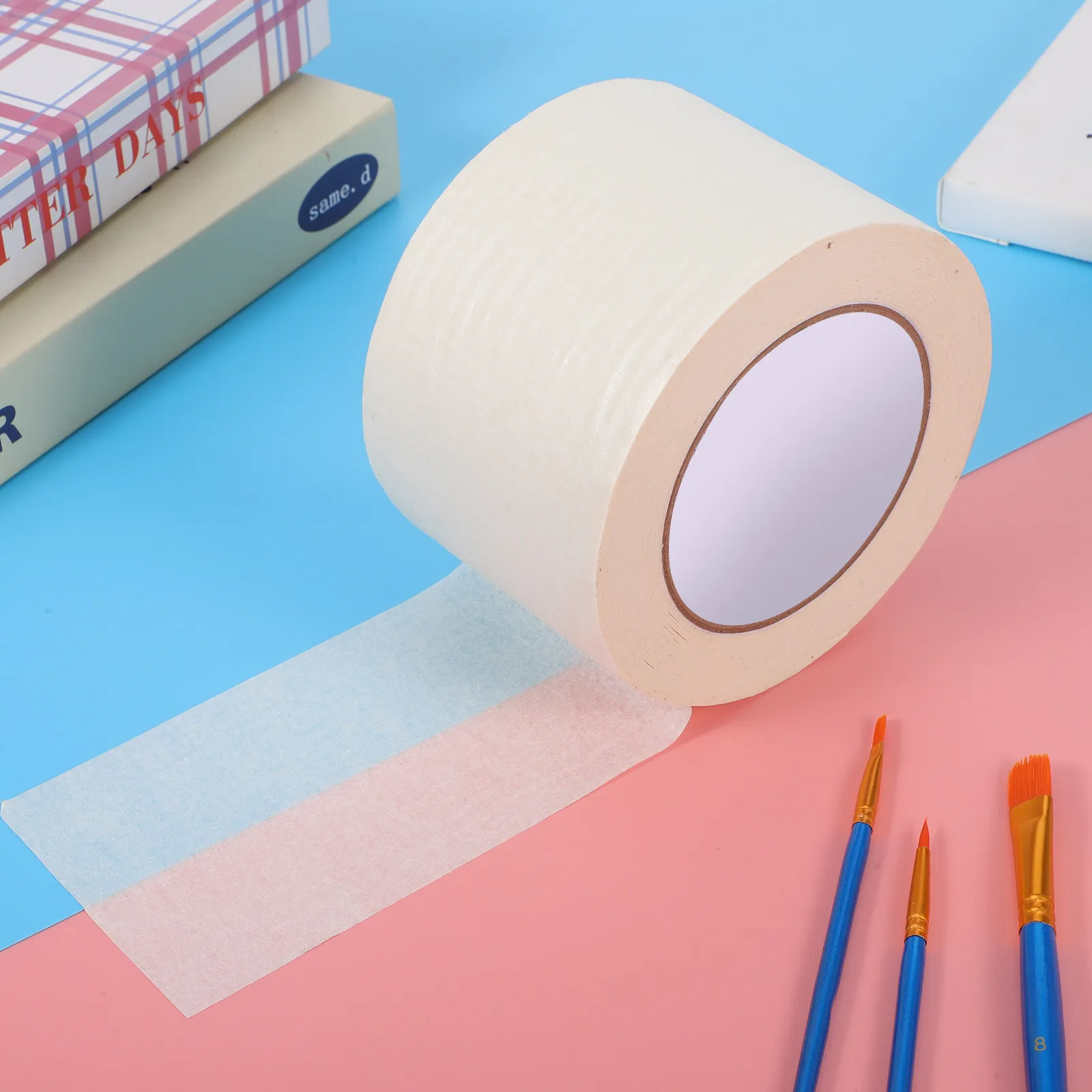 1 롤 와이드 마스킹 테이프 2.5cm X 30M 흰색 고접착 마스킹 테이프 페인팅 벽 가구 라벨링 포장 포장용