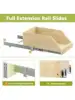 ROOMTEC Pull Out Cabinet Organizer with Full Extension Rail Slides Pull Out Shelf for Kitchen Cabinet Pantry Beveled 8" 5