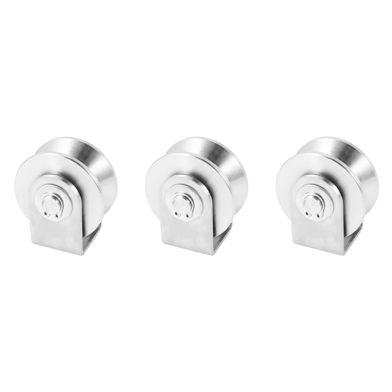 

LUDA 3X 2 Inch V Type Pulley Roller 304 Stainless Steel Sliding Gate Roller Wheel Bearing For Material Handling And Moving