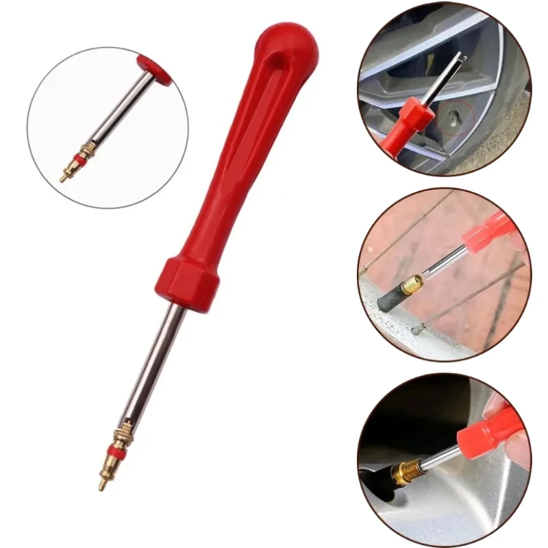 2/7/13/31pcs Tire Valve Core Set with Screwdriver Tool Car Motorcycle Bike Tire Valve Core Vacuum Tyre Valve Stems Core Remover 2
