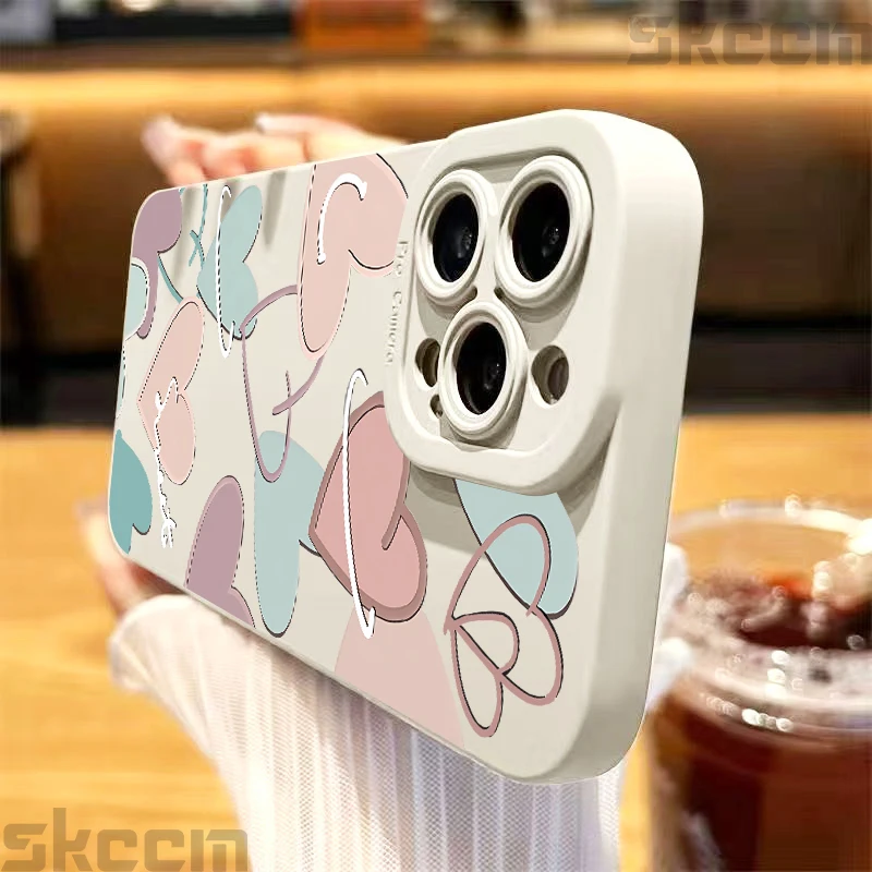 Vibrant Love Heart Patterned Phone Case Cover