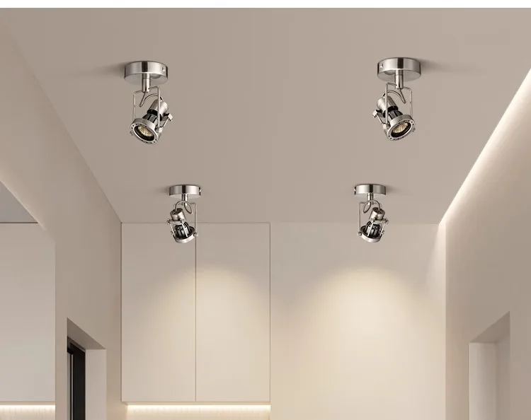 Led Spotlights Surface Mounted Spot Light Medieval Industrial Style Ceiling Lamp 2 3 Heads Adjustable Angle Painting Lighting