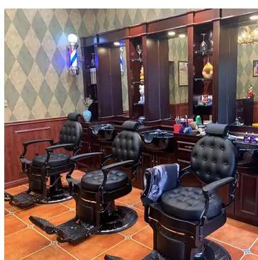 Men's oil head hairdressing chair, large chair for hair salon, barber shop, hair cutting, downable lifting rotating chair