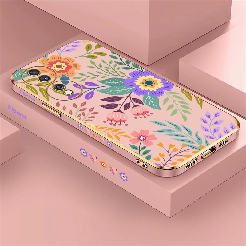 Чехол с цветочным покрытием для Huawei Honor 70, 20, 50, 90 Lite, X7A, X9A, X40, X9 Pro, Y9, Y7 Prime 2019, Y8P, Y7A, Y9S, Силиконовый противоударный чехол