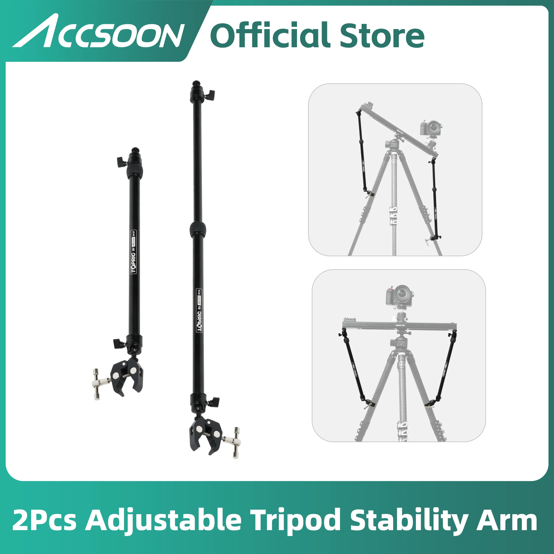 1 Pair Camera Video Slider Rail Support Rod Multi-Angle Movement Adjustable Length for Dolly Track Photography Tripod Accessory camera track slider