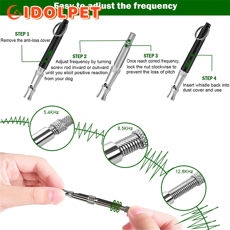 Dog Whistle Ultrasonic Dog Whistle Training to Stop Barking Recall Training Adjustable Training Silent Whistle for Dogs
