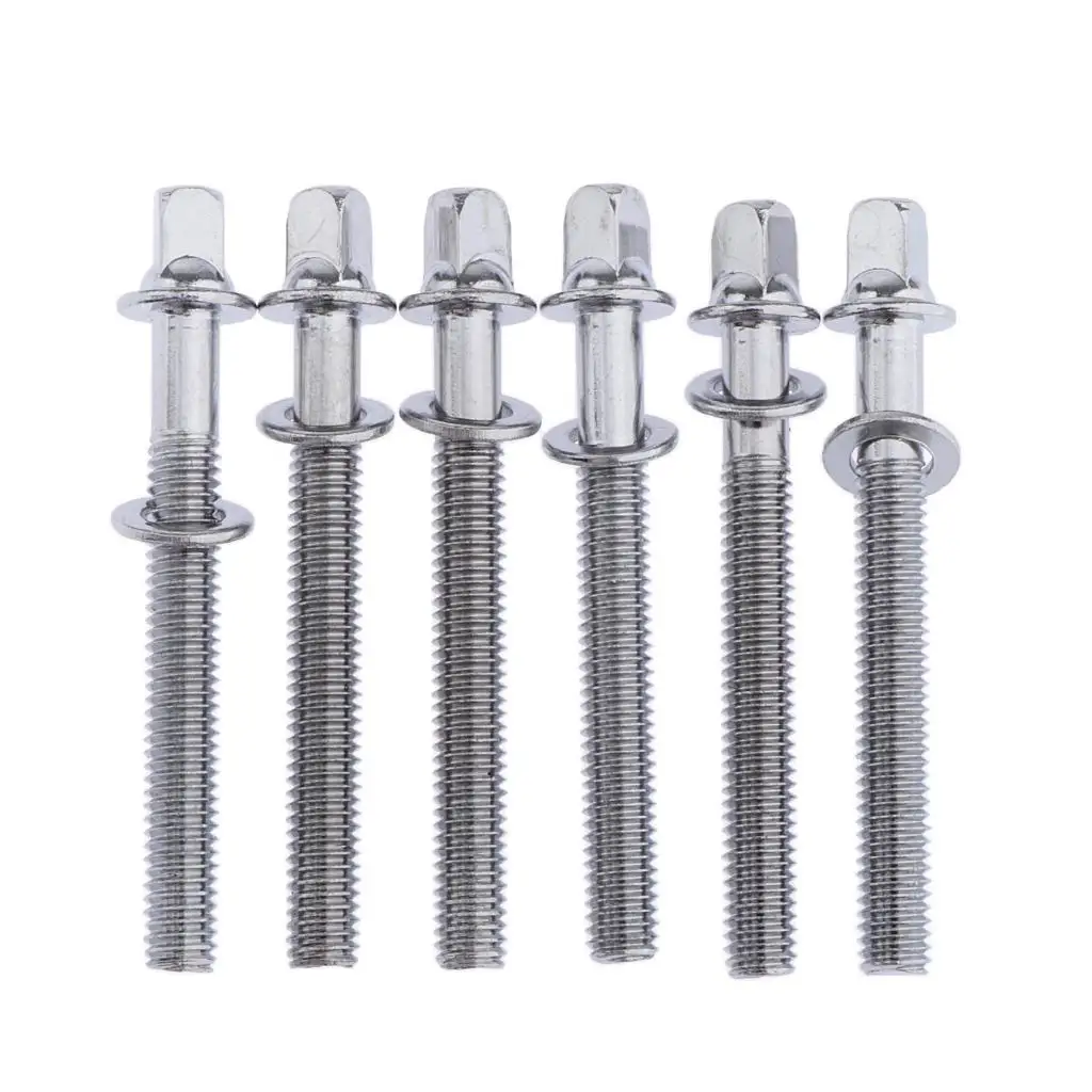 6 Pcs 5mm Drum Screws Stainless Steel Drum Tensioning Rods Tensioning Screws For Snare Drum Parts Accessories Drum Percussion Accessories, Drum Accessories, Drum Screws