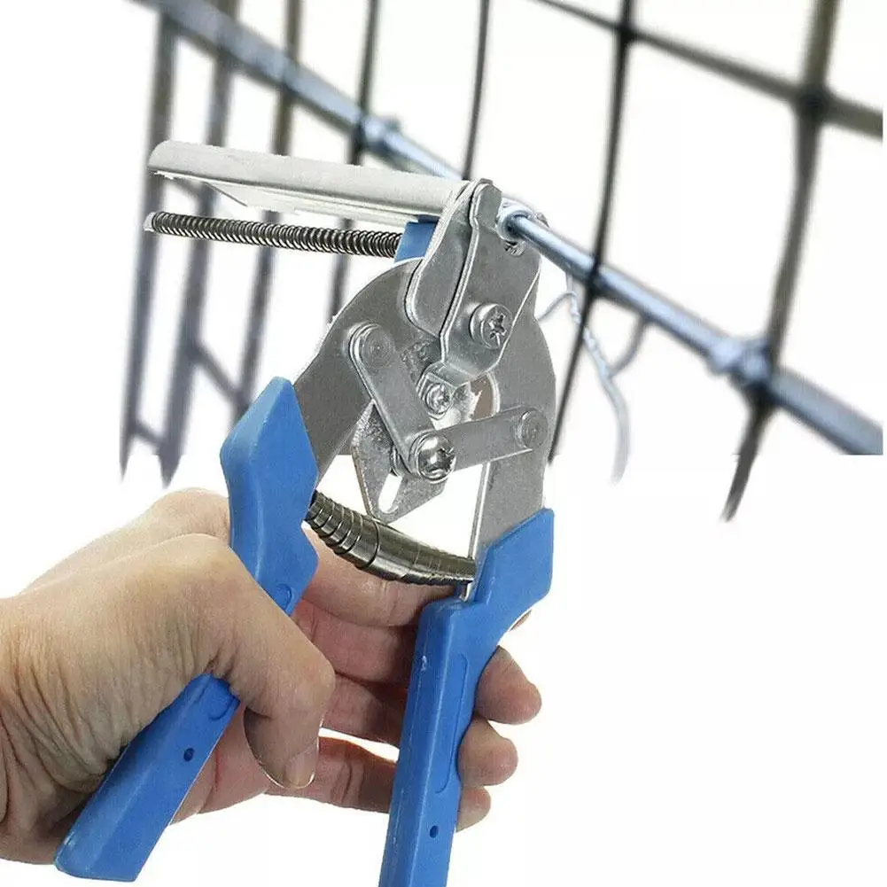 Pliers held in hand for cage repair